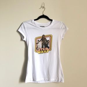 White Graphic Star Wars T-Shirt Size Small